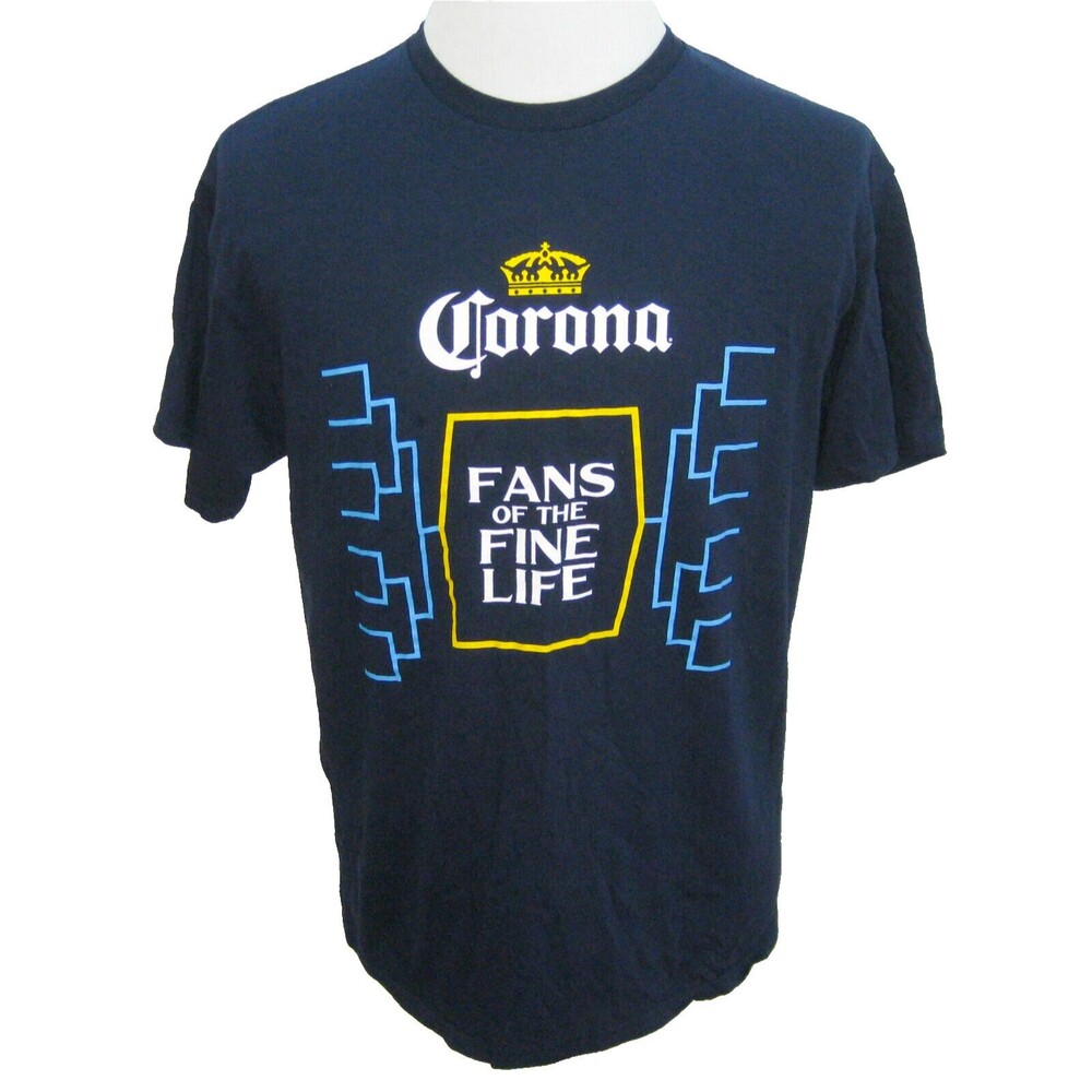 CORONA BEER Men's (Size Large) Blue Short Sleeve Graphic T-Shirt Mexico Lager